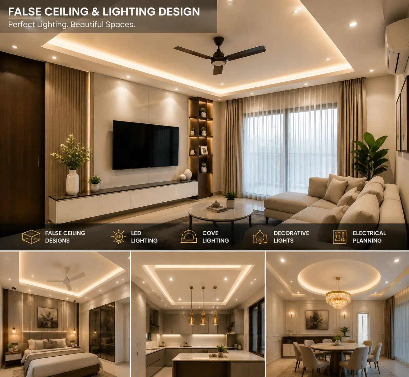 Modern False Ceiling and Lighting Design